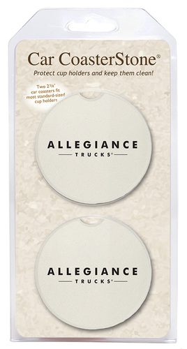 2.6" Absorbent Stone Car Coaster - 2 Pack