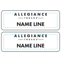 (Allegiance Trucks) Plastic Name Badge Pack (Includes 2 Badges)